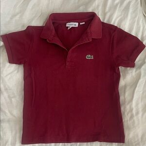 Lacoste Kids Maroon Short Sleeve Polo SIZE 4 (KIDS) 104 cm